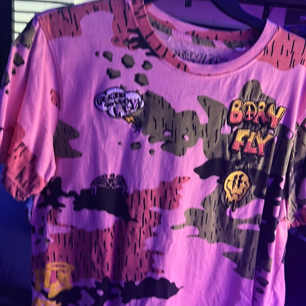 Size medium adults shirts born fly